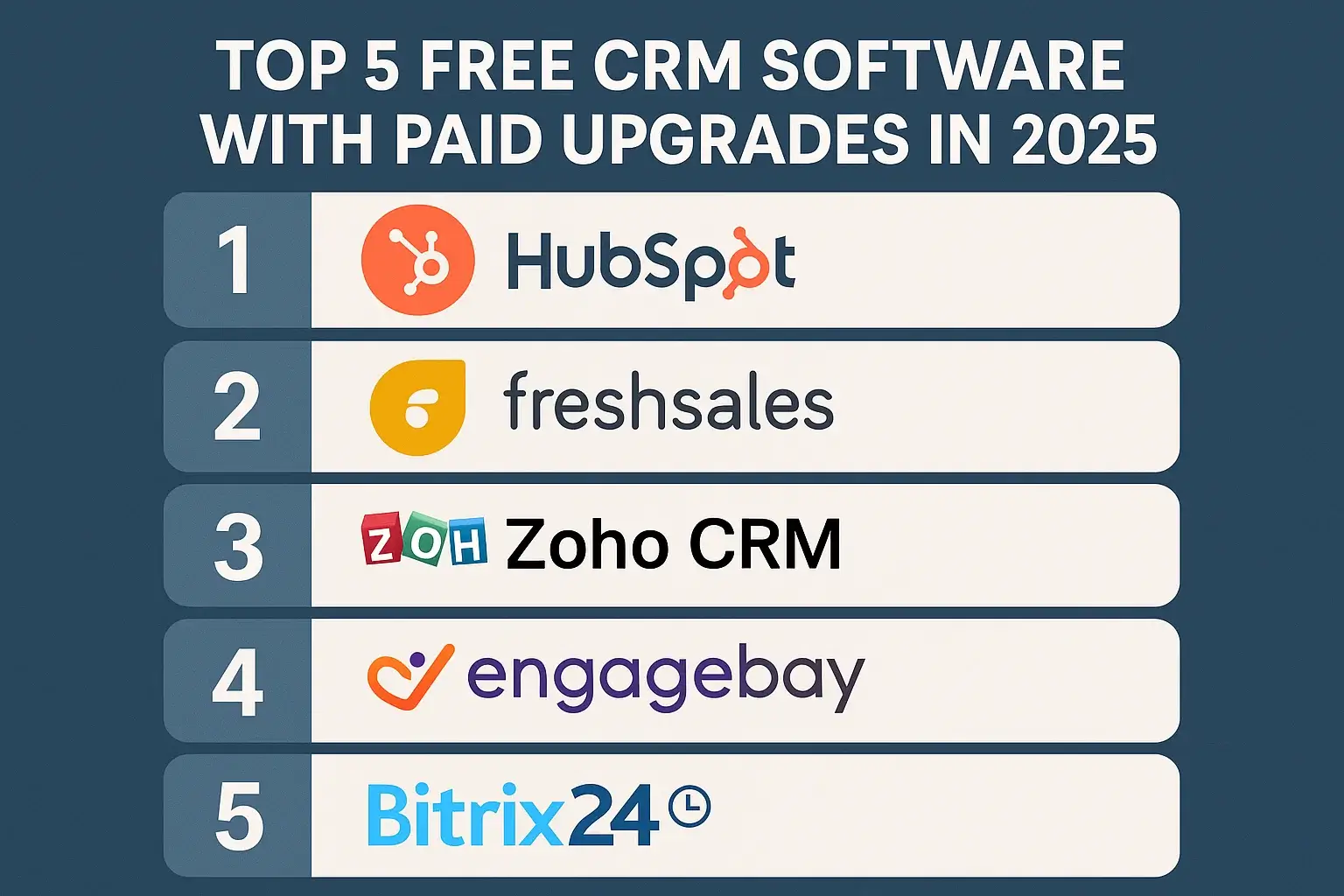 Top 5 Free CRM Software with Paid Upgrades in 2025 Thumbnail